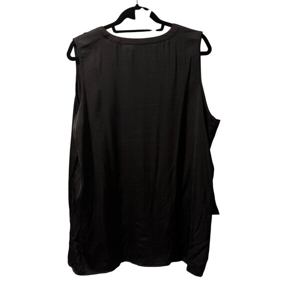 Chicos Womens Black Sleeveless V-Neck Tunic Size XL Polyester blouse top tunic - Picture 7 of 10